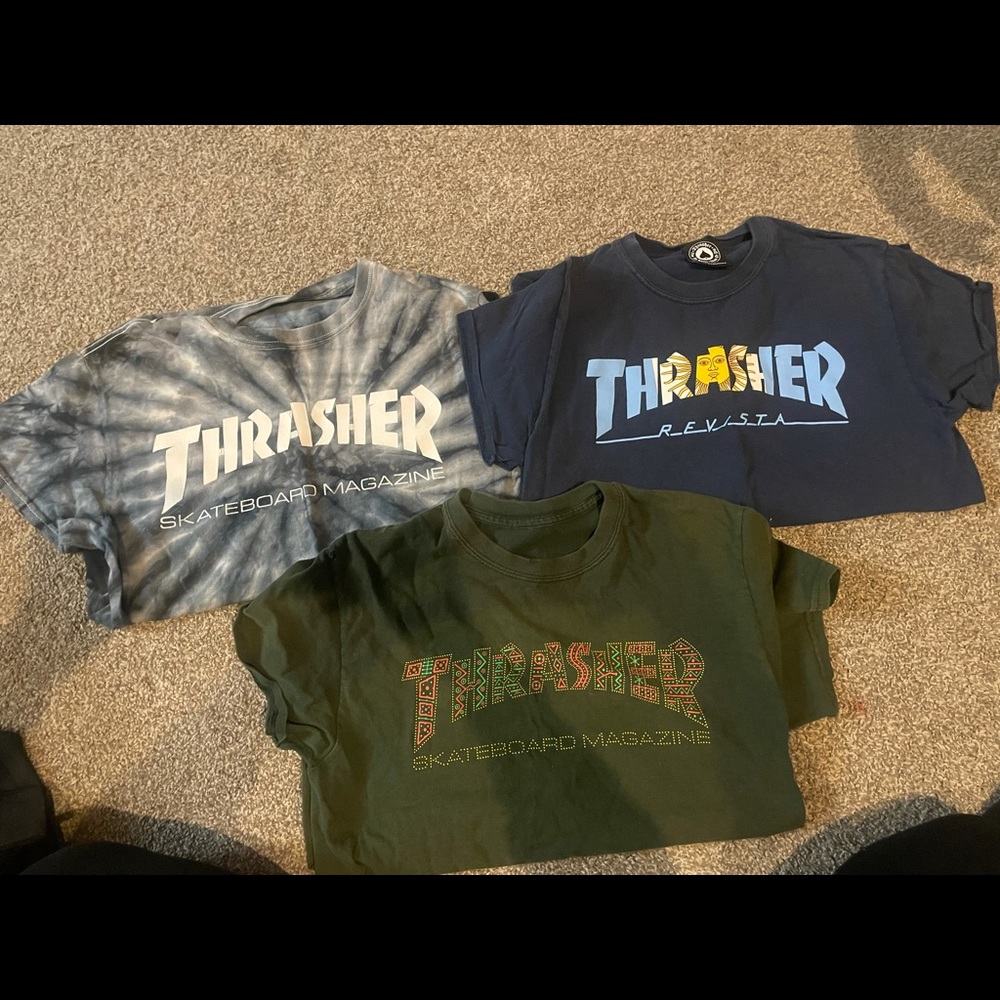 3 Thrasher tshirts
